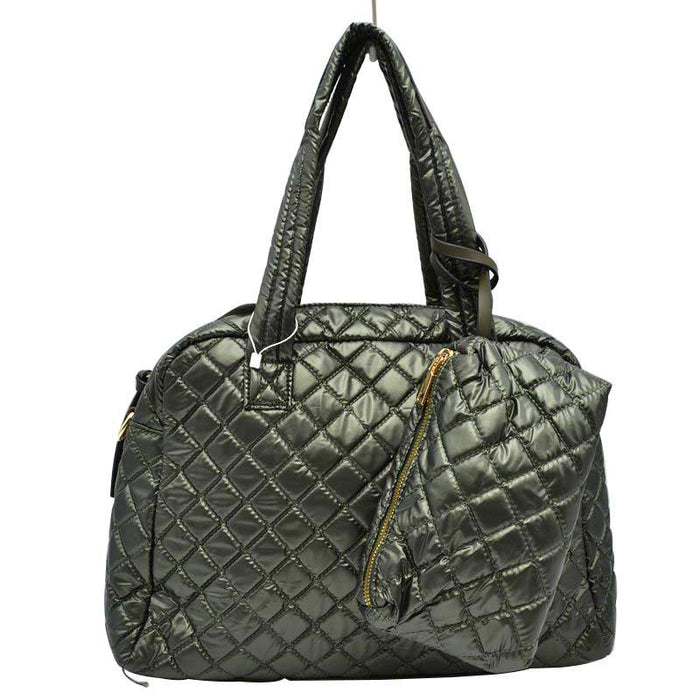 2-in-1 Large Quilted Tote Bag with Pouch