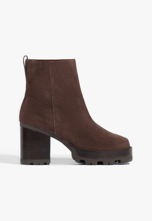 240 Suede Bootie 5 Root Brown Suede - Schutz Shoes
