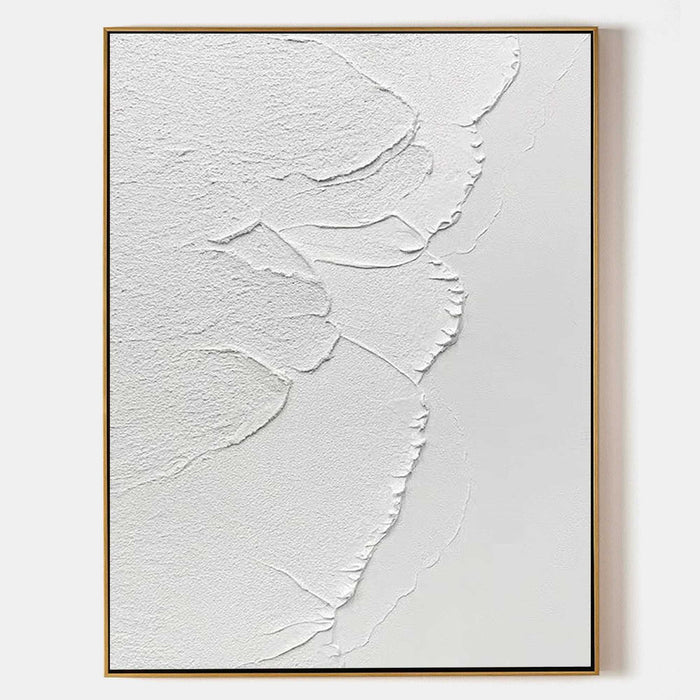 white minimalist painting abstract acrylic art white rich textured wall art canvas wall art for living room