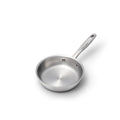 Front angled view of 7 Inch Fry Pan showcasing the stainless steel cooking surface and long handle with a white background