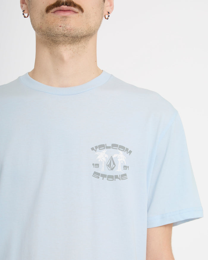 91 Palm T-Shirt - Light Blue Acid