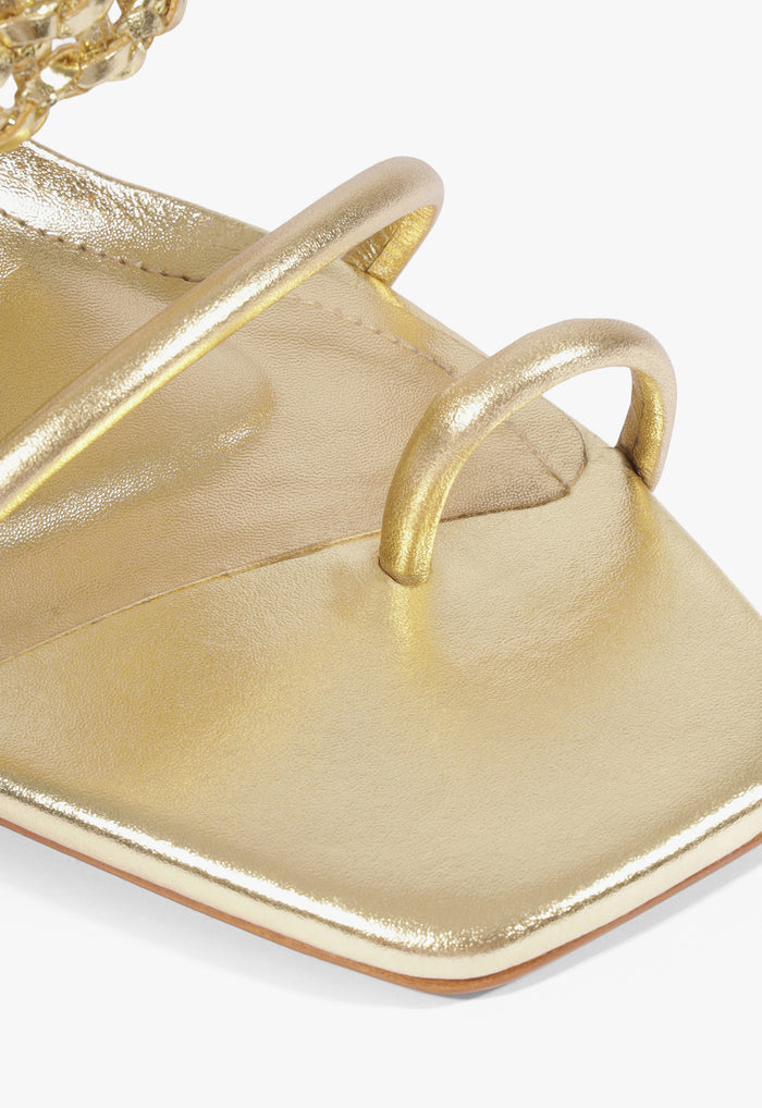 Aberdeen Mid Metallic Sandal - Schutz Shoes