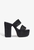 Aberdeen Platform Sandal 5 Black Synthetic - Schutz Shoes