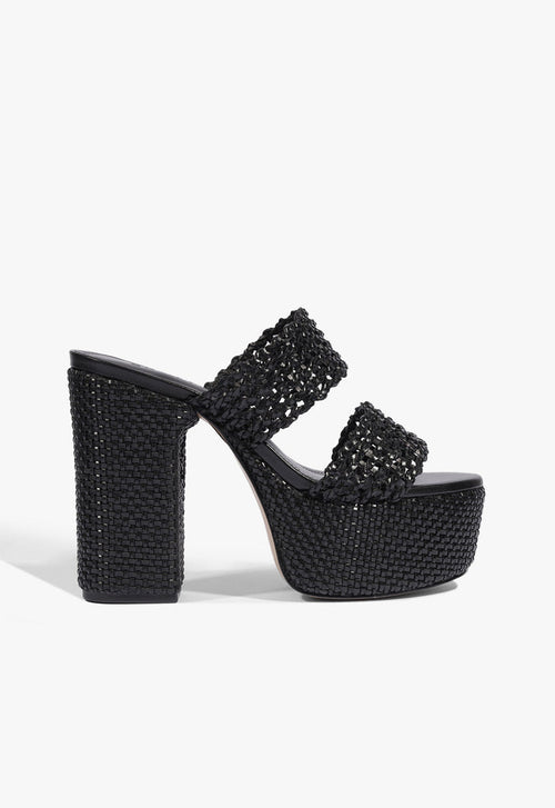 Aberdeen Platform Sandal 5 Black Synthetic - Schutz Shoes