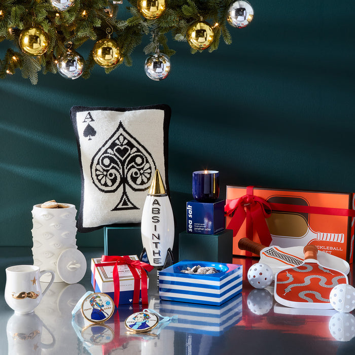 Ace Of Spades Needlepoint Pillow - holiday gifts shot