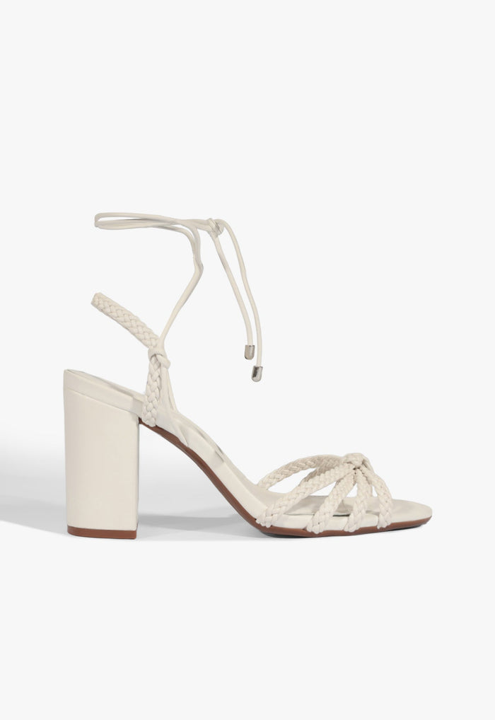 Adele Block Sandal 5 White Synthetic - Schutz Shoes