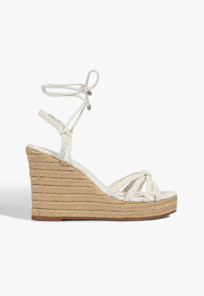 Adele Wedge Sandal 5 White Synthetic - Schutz Shoes