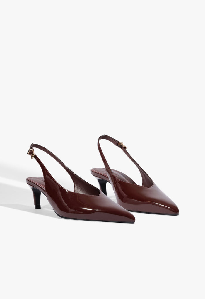 Alicia Sling Mid Patent Pump - Schutz Shoes