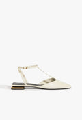 Allure T Patent Flat 5 White Patent - Schutz Shoes