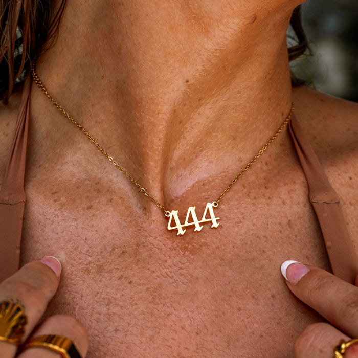 Angel Number Necklace Gold