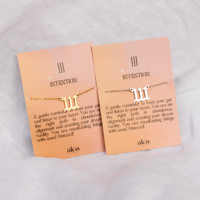 Angel Number Necklace Gold
