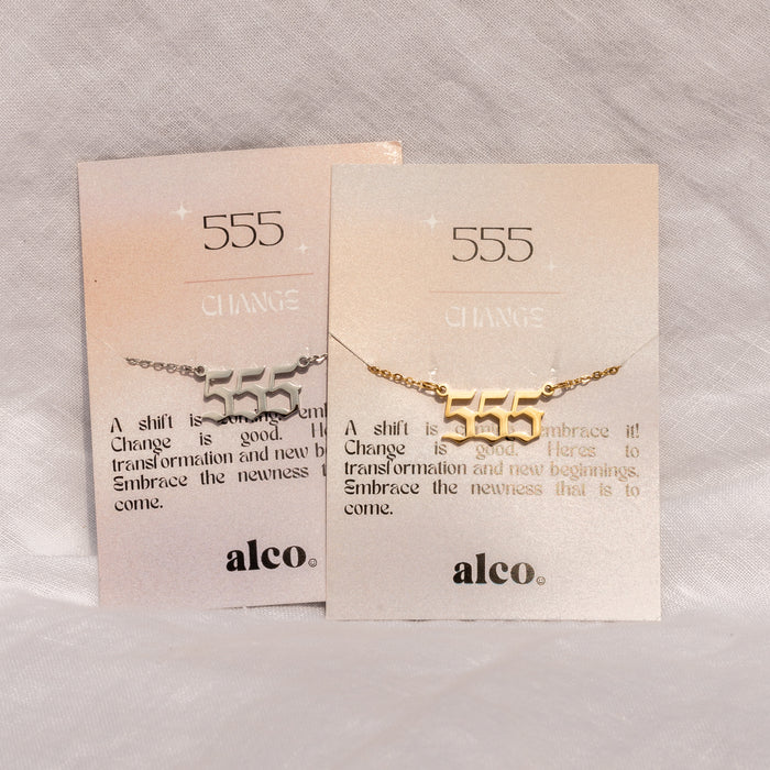 Angel Number Necklace Gold