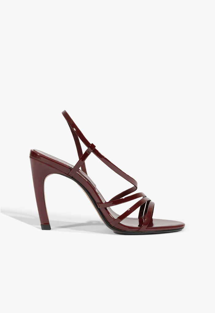 Annie Curve Patent Sandal 5 Vino Patent - Schutz Shoes