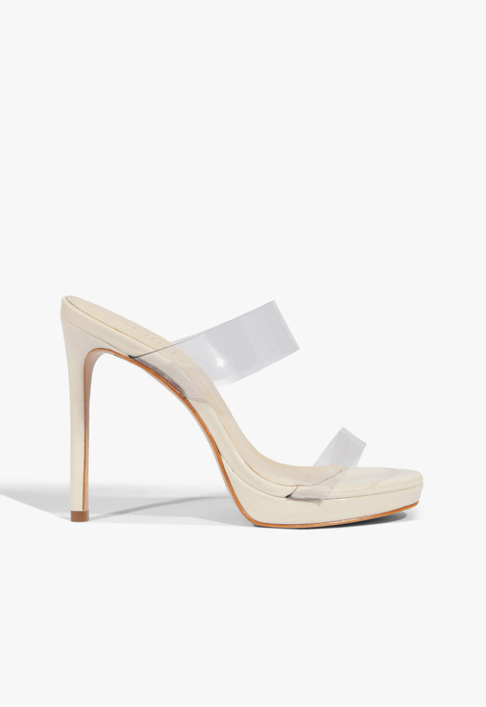Ariella Platform Sandal 5 Sugar White Vinyl - Schutz Shoes