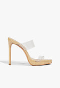 Ariella Platform Sandal 5 Beige Patent - Schutz Shoes