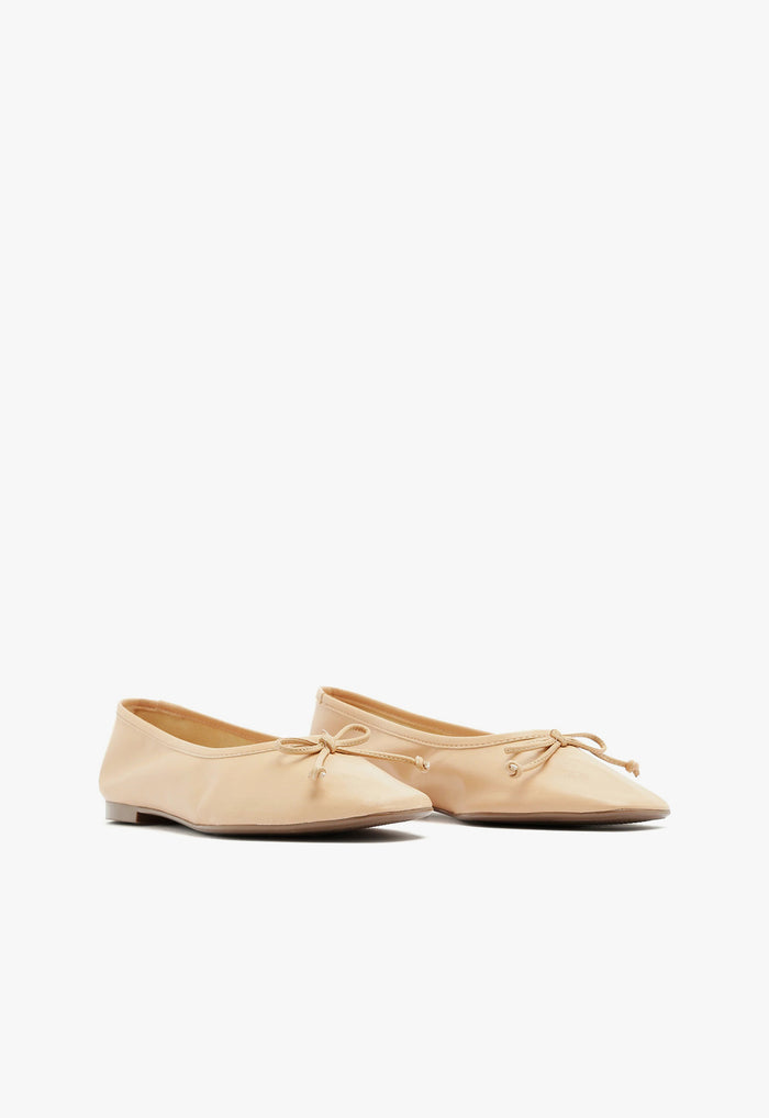 Arissa Beige Leather Ballet Flat - Schutz Shoes