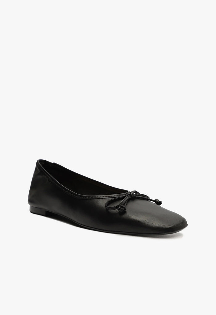 Arissa Black Leather Ballet Flat - Schutz Shoes