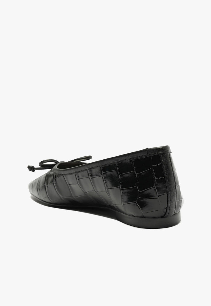 Arissa Black Leather Ballet Flat - Schutz Shoes