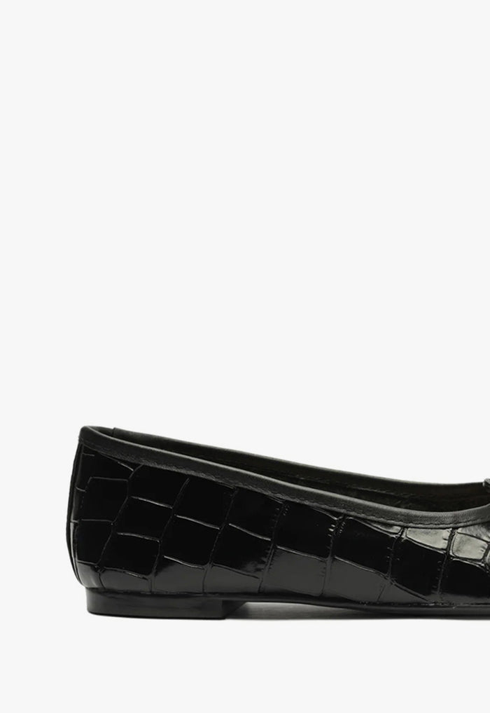 Arissa Black Leather Ballet Flat - Schutz Shoes