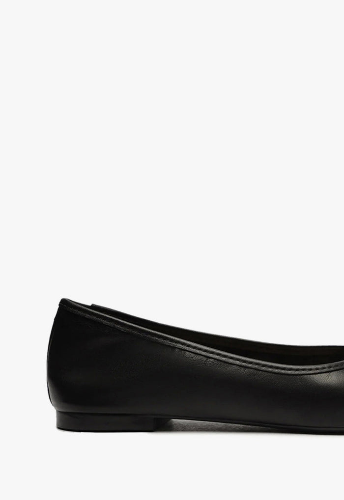 Arissa Black Leather Ballet Flat - Schutz Shoes