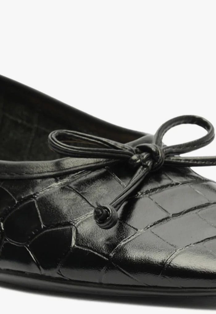 Arissa Black Leather Ballet Flat - Schutz Shoes