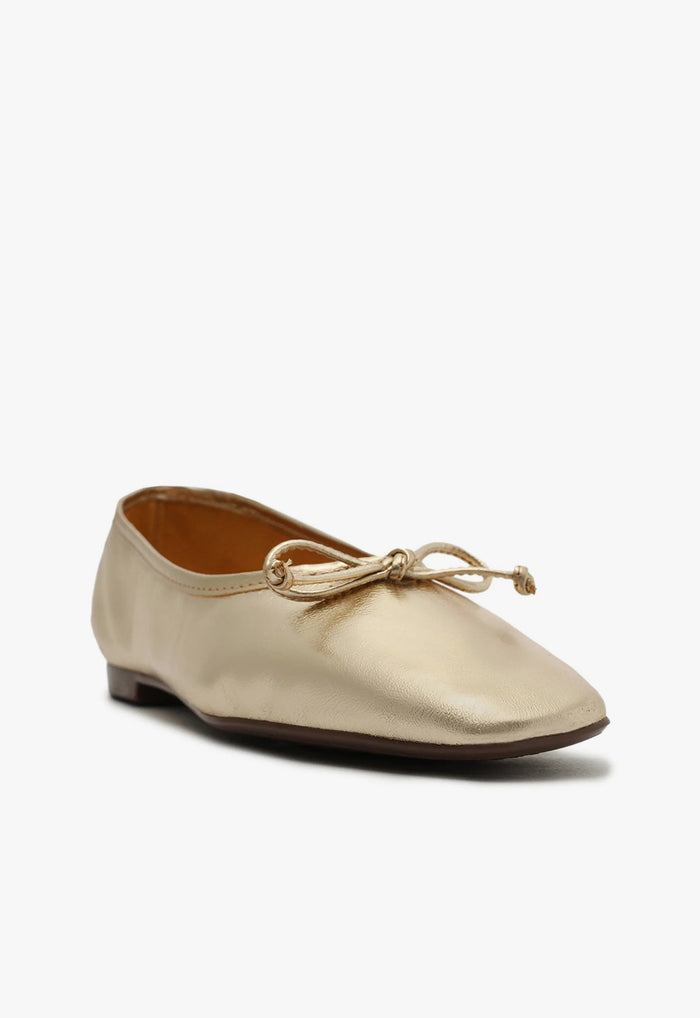 Arissa Gold Leather Ballet Flat - Schutz Shoes