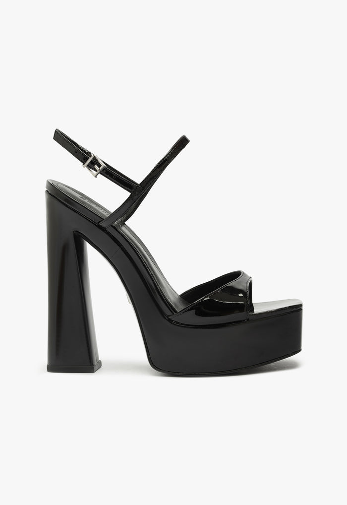 Arlene Patent Leather Platform Sandal 5 Black Patent - Schutz Shoes