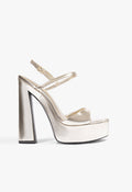 Arlene Platform Sandal 5 Platinum Metallic - Schutz Shoes