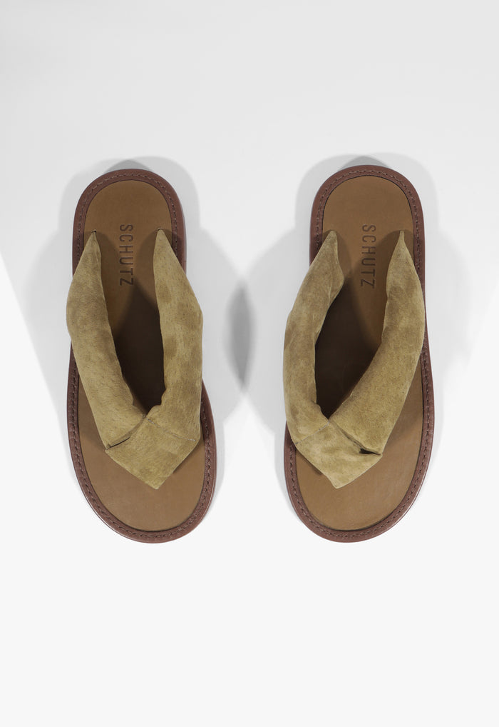 Aurea Casual Suede Sandal - Schutz Shoes