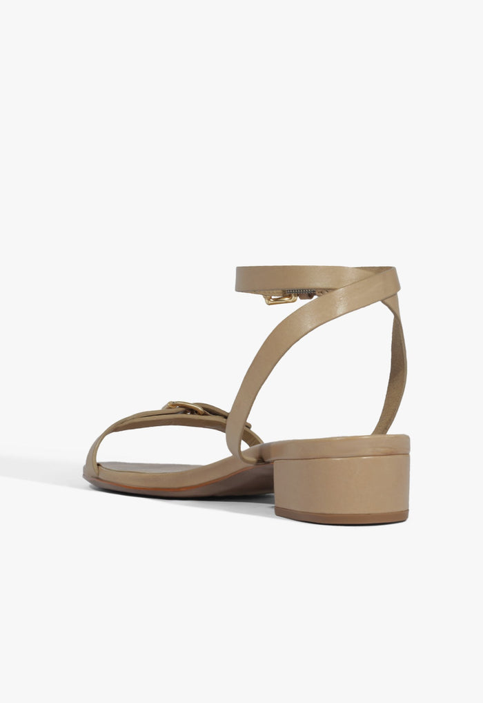 Aurora Mid Block Leather Sandal - Schutz Shoes