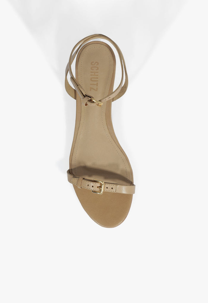 Aurora Mid Block Leather Sandal - Schutz Shoes