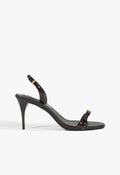 Aurora Sling Mid Patent Sandal 5 Maplewood Patent - Schutz Shoes