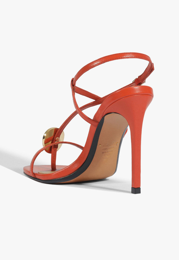 Azure Embellished Leather Sandal - Schutz Shoes