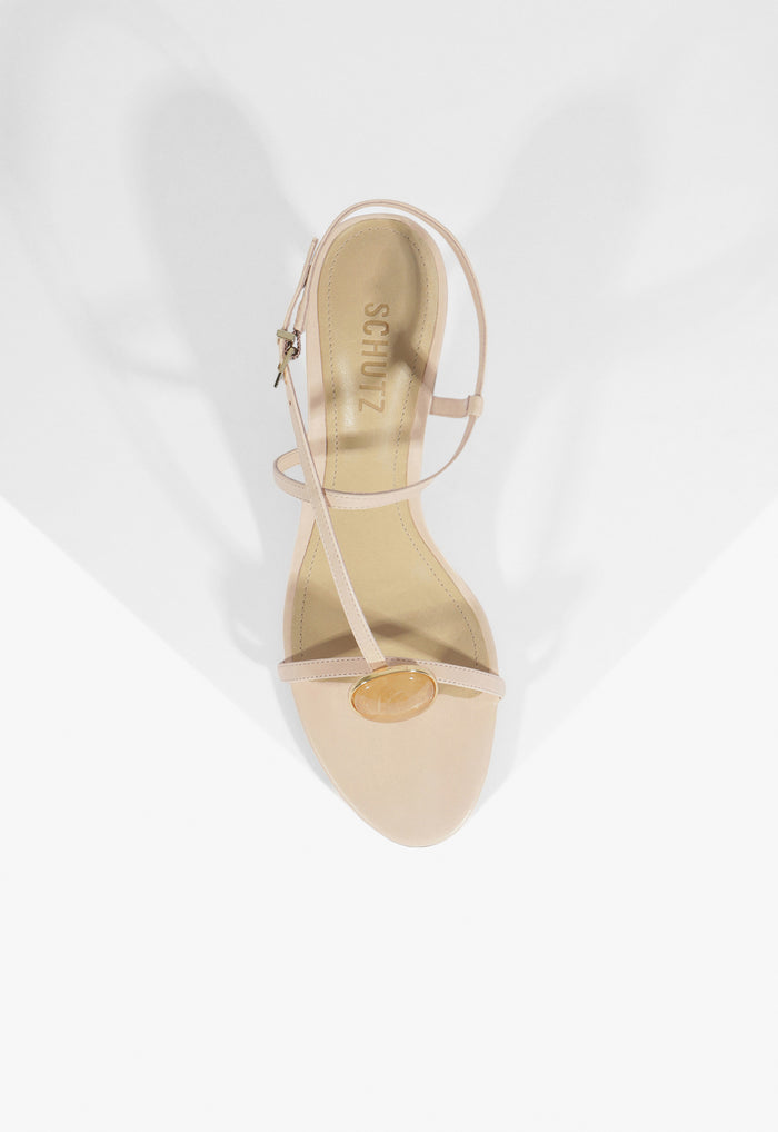 Azure Mid Embellished Leather Sandal - Schutz Shoes
