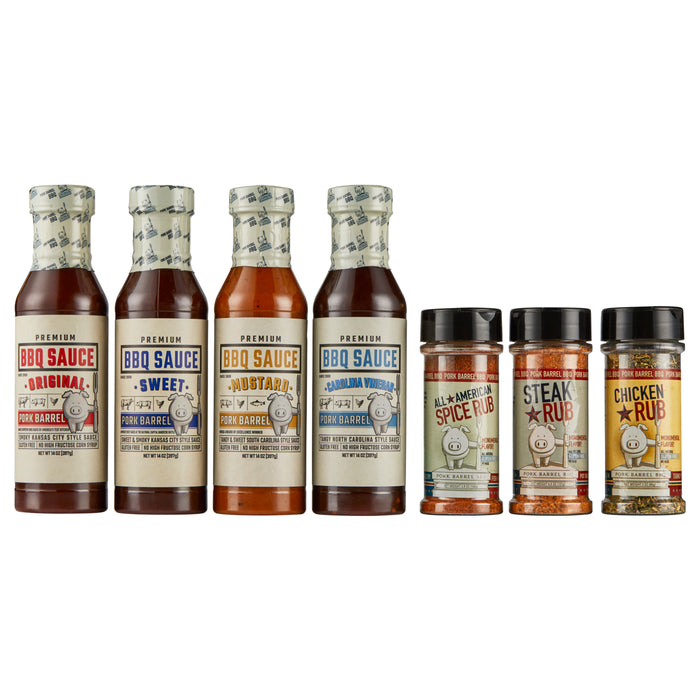 Backyard BBQ Sauce Spice Seasoning Rub Gift Pack