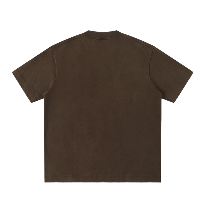 "Balanced Love" Vintage Washed Frayed T-Shirt
