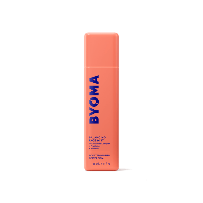 A BYOMA Balancing Face Mist bottle, front view on a white background.