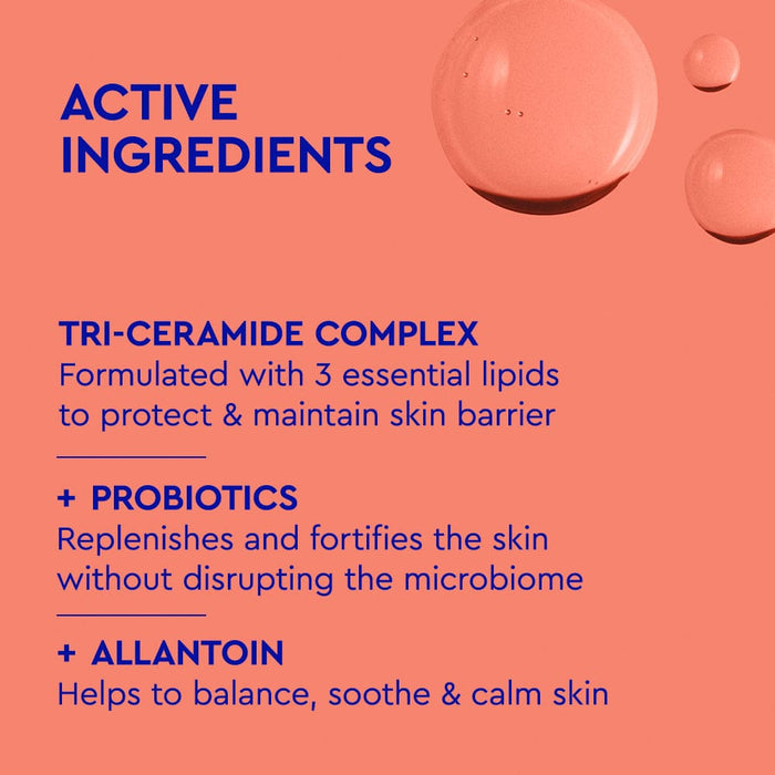 BYOMA Balancing Face Mist label listing active ingredients, on a pink background.
