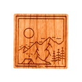 Base Camp Square Wood Sticker - Rustek