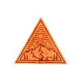 Base Camp Triangle Wood Sticker - Rustek