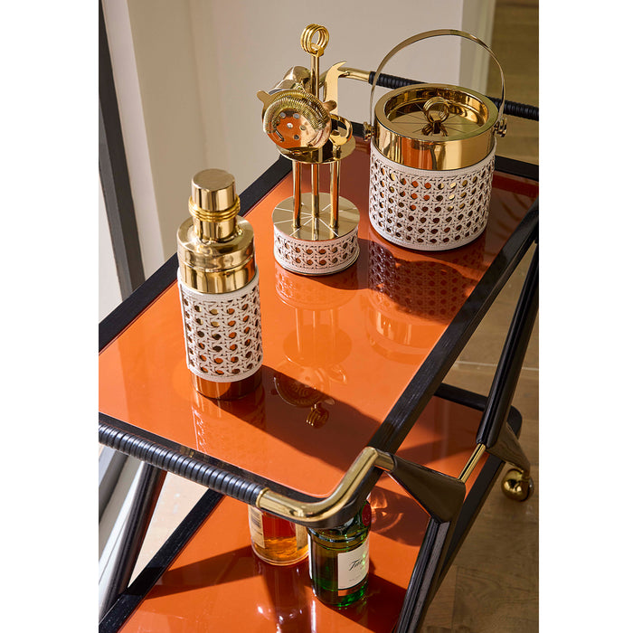 Basketweave Barware - styled view