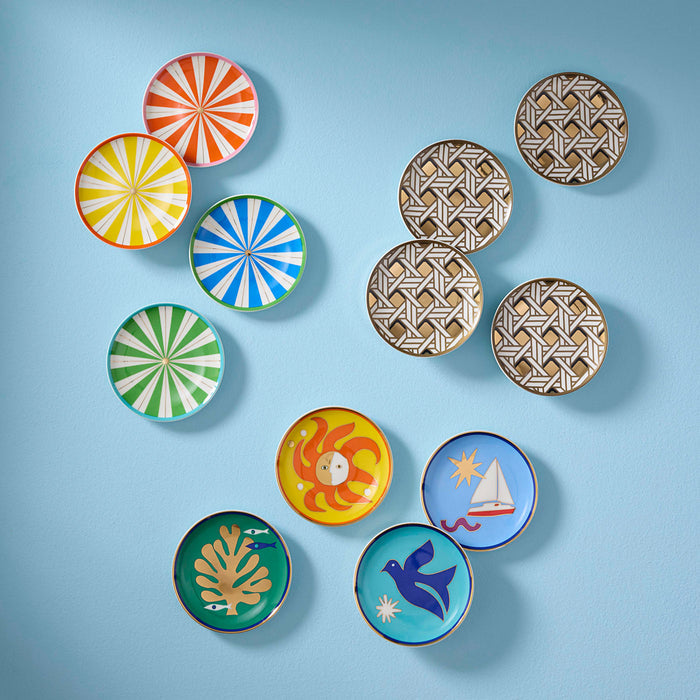 Basketweave Coasters - group view