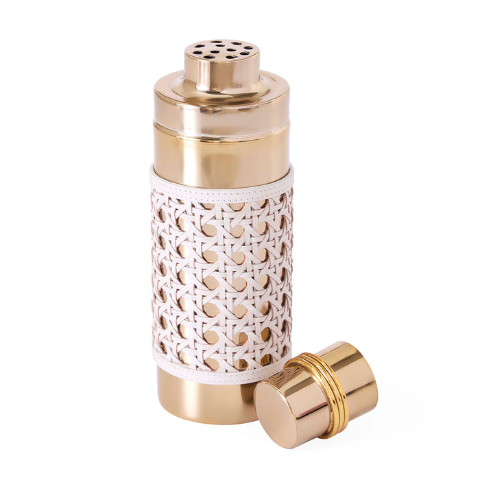 Basketweave Cocktail Shaker - opened view