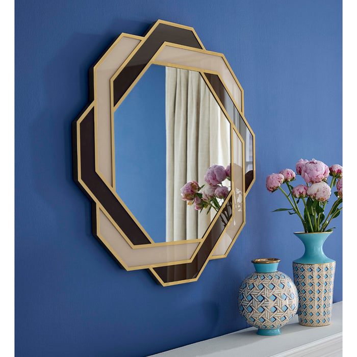 Basketweave Cuff Vase with Chambeige Mirror
