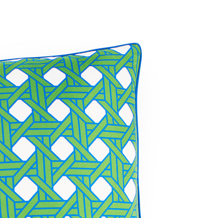 Basketweave Green Pillow