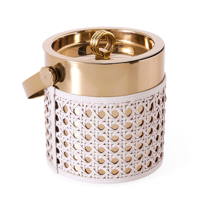 Basketweave Ice Bucket - front view