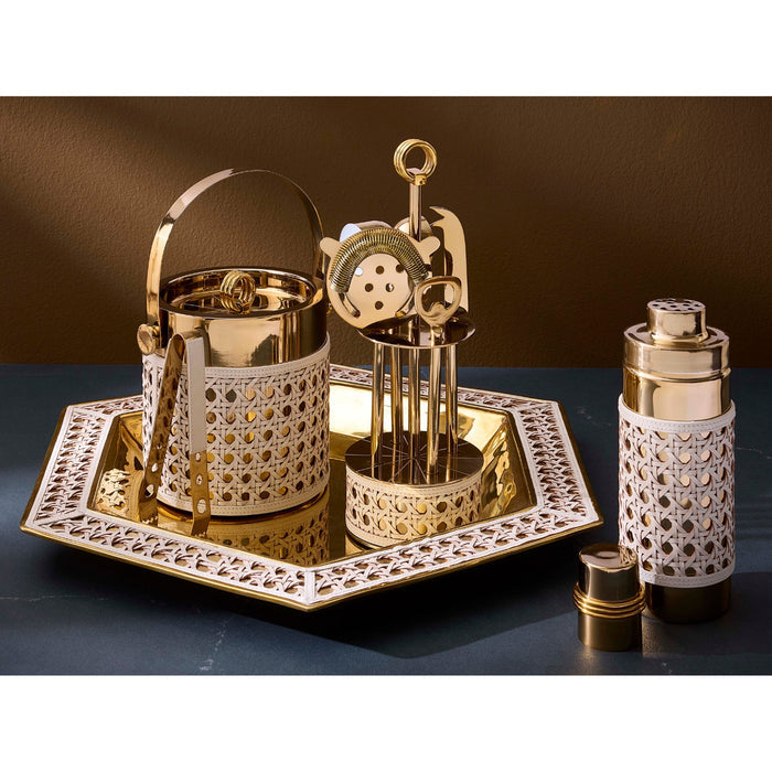 Basketweave Barware - styled view