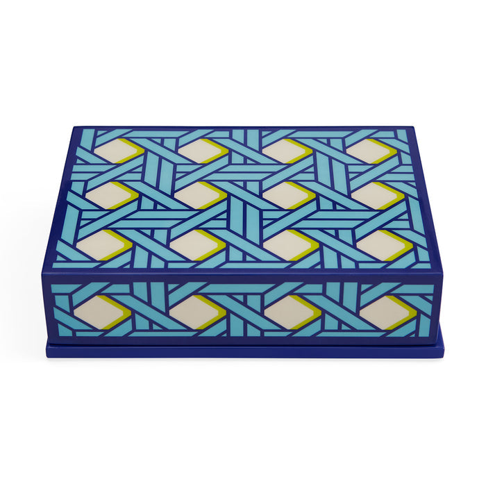 Basketweave Lacquer Card Set - closed box