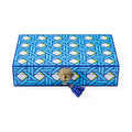 Basketweave Lacquer Jewelry Box - front shot