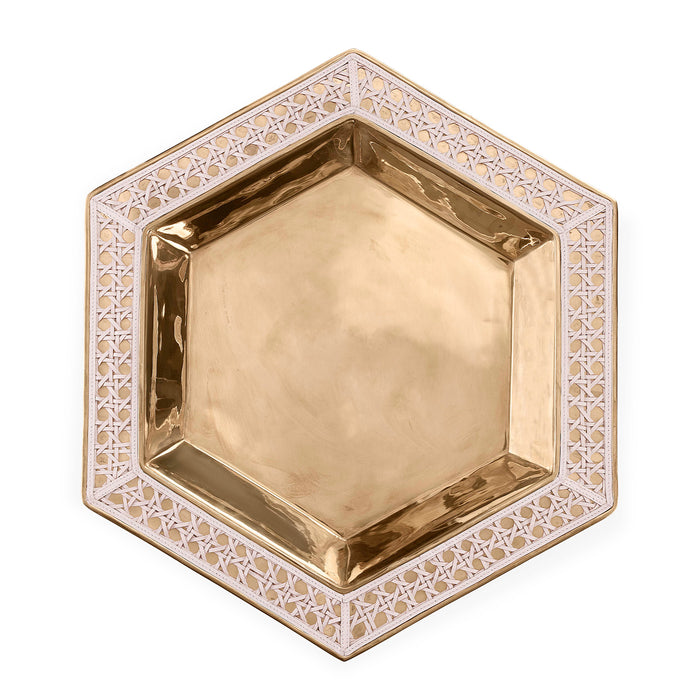 Basketweave Serving Tray - top view